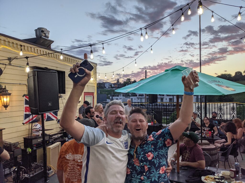 England Soccer fans celebrate